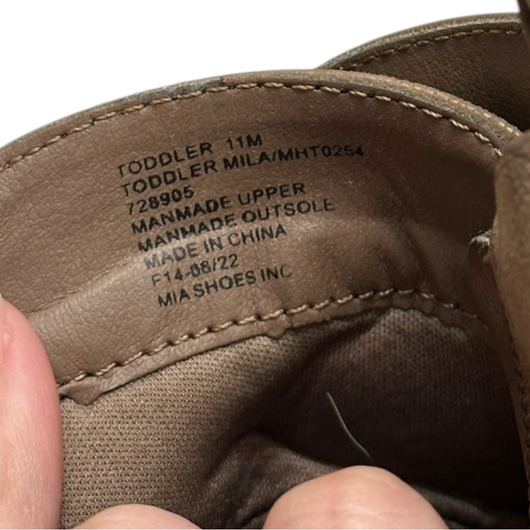 Mini Mia Mila Brown Combat Boots Laces Toddler Girls Size 11M - Picture 7 of 8